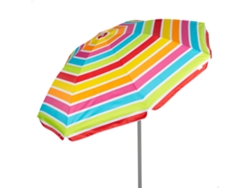 AKTIVE Sombrilla de playa inclinable rayas multicolor 200 cm UV50