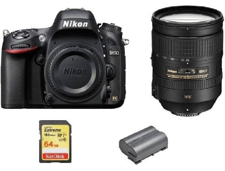 Kit Cámara Réflex NIKON D610 AF-S 28-300MM F3.5-5.6G ED VR + Tarjeta SD de 64GB + bateria EN-EL15B