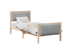 Maison Exclusive - Estructura De Cama Con Cabecera Gris Claro 80 X 200 Cm Tela