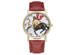 Reloj De Cuarzo Con Correa De Cuero Universal Centaurus Para Estudiantes (café)