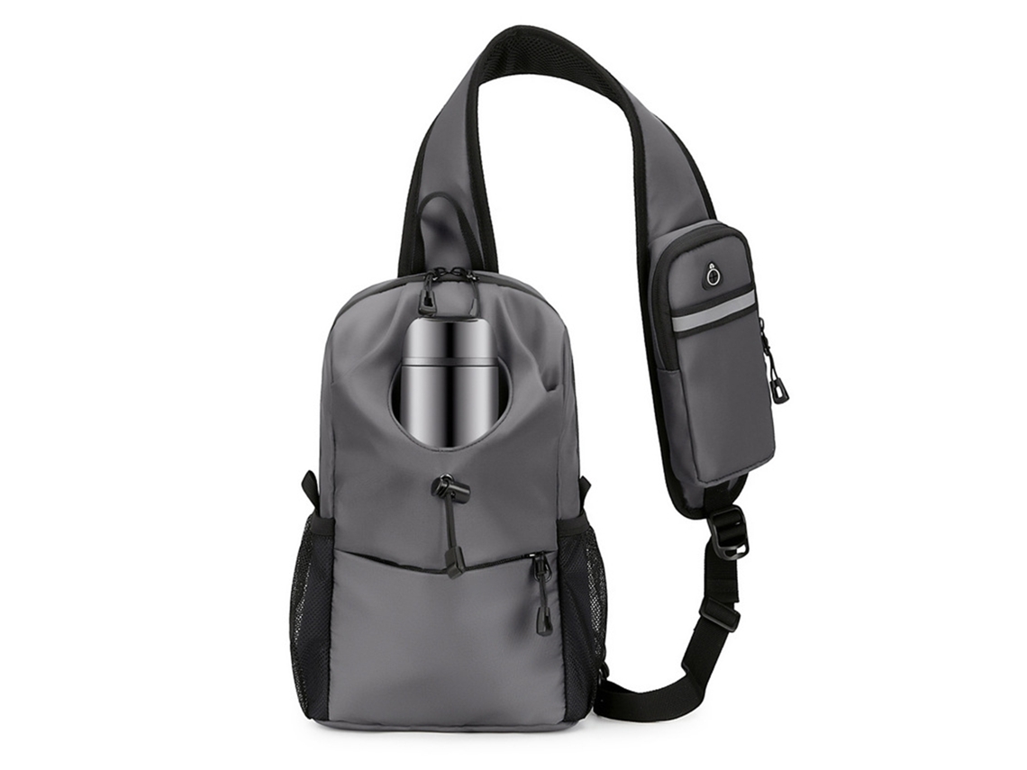 Mochila Bandolera Con Multi Bolsillos Impermeable Mochilita Ligera Para Viajes Y Diario