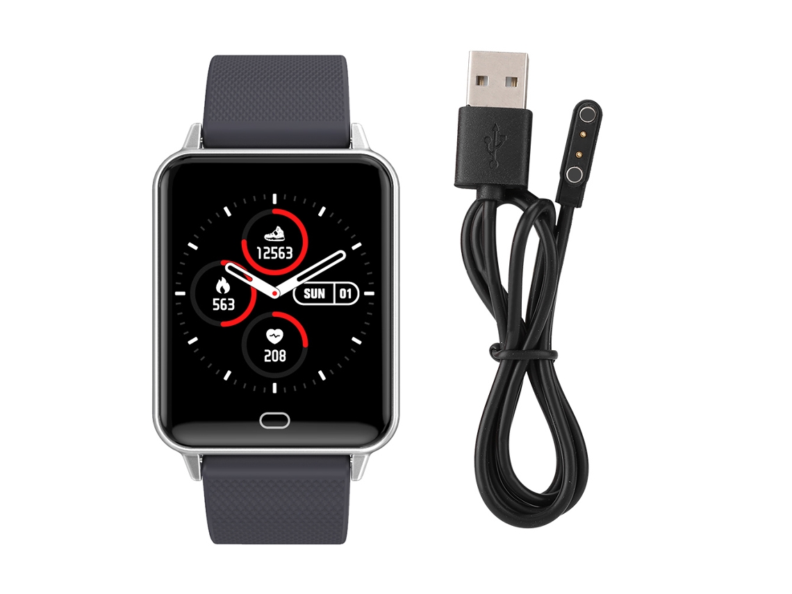 M21 Reloj Pulsera Inteligente Podómetro Ritmo Cardíaco Presión Arterial Gris