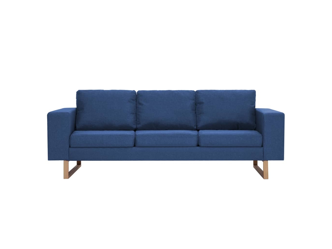 Maison Exclusive - Sofá De 3 Plazas De Tela Azul