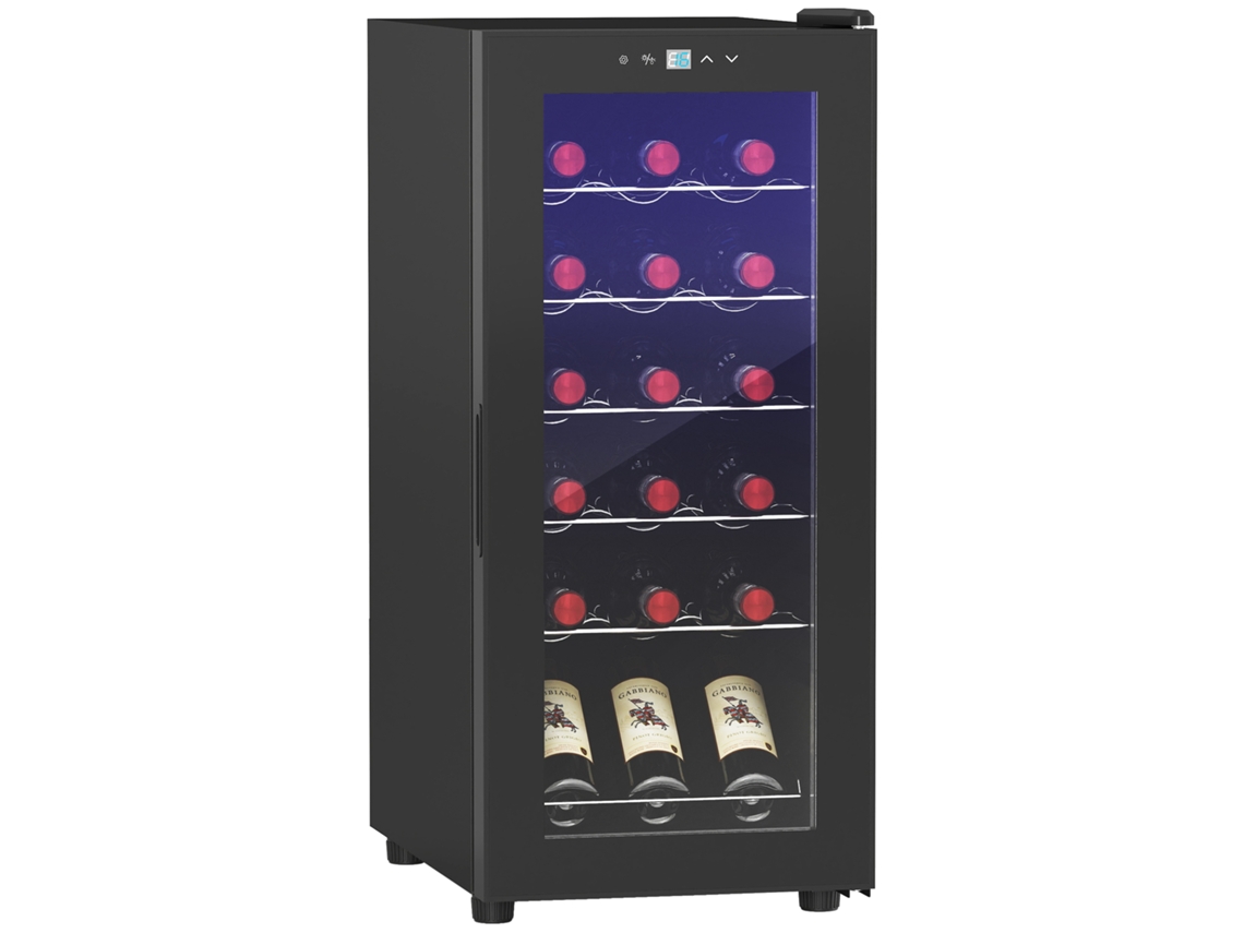 Vinoteca para 18 botellas, temperatura de 5 a 18 °C, LED, negra, ZENCORE SERVICES