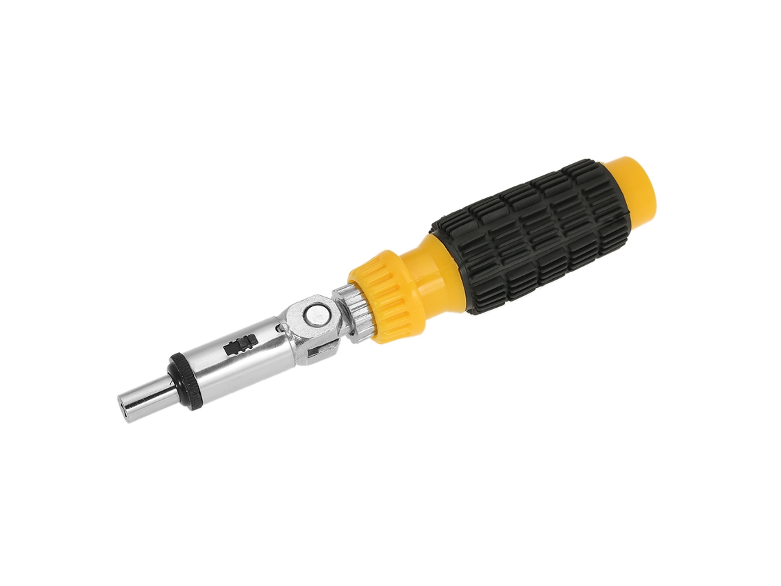 Destornillador Magnético Con Trinquete De 1/4 De Pulgada Y 5 Posiciones Con Cabezal Flexible