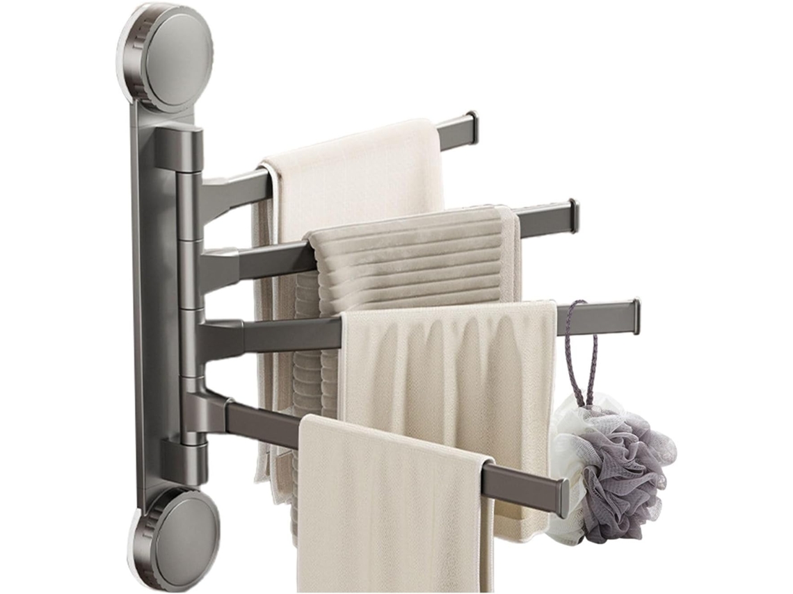 Toallero Giratorio, Soporte Giratorio, Organizador De Pared De Aluminio Para Baño, Cocina, Balcón De Hotel