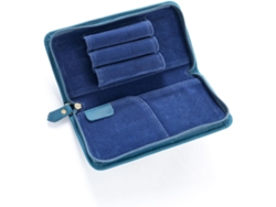 Estuche De Piel Para Pluma Estilográfica Con 3 Compartimentos - Gran Capacidad. Material Escolar Y De Oficina.