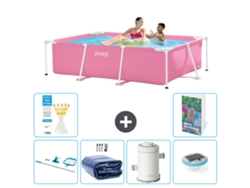 Intex Piscina Com Estrutura Retangular - 220x150x60 Cm - 7-peças S131