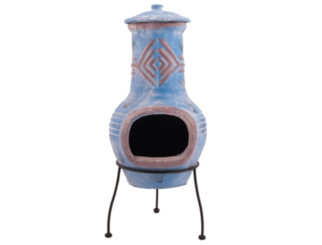 Chimenea Colima arcilla azul/rojo 86031 MAISON EXCLUSIVE