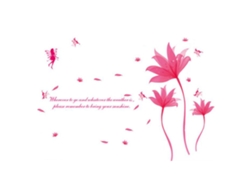 Adhesivo De Pared De Vinilo Rosa Con Estampado Floral, Removible, Decorativo Para Sala De Estar, Dormitorio Y Habitación Infantil.