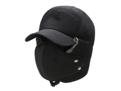 Gorro de invierno para hombre con protector facial, impermeable, cálido, con orejeras, para ciclismo y esquí al aire libre.