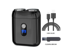 Afeitadora Eléctrica Portátil Para Coche, 8000 Revoluciones Por Minuto, Pantalla Digital, Recargable Mediante Usb (batería Externa/pc/coche)