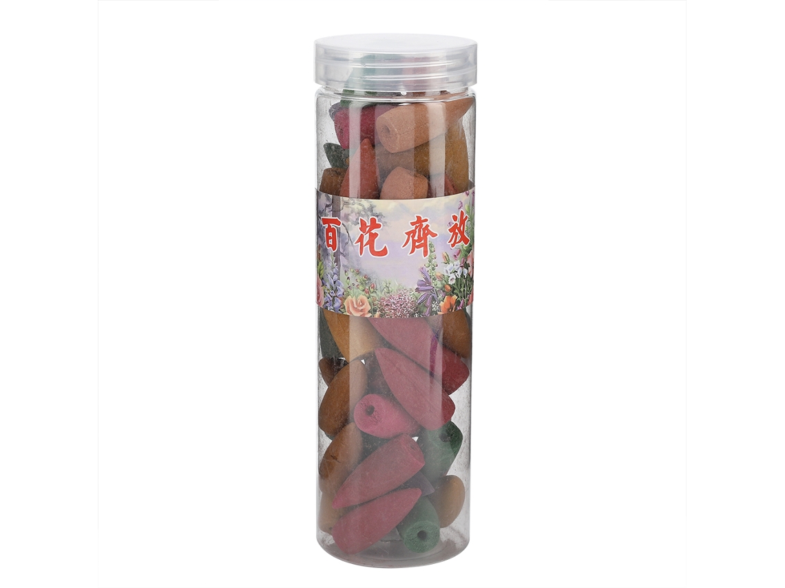 Cono de incienso de retorno natural (42 piezas con tarro de almacenamiento)