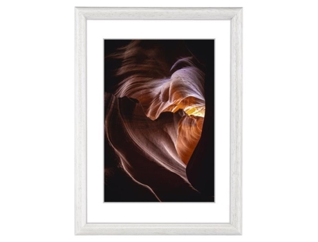 Marco de fotos de madera Fénix blanco 24 x 30 cm