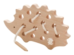 Tabla de madera para enhebrar cordones de zapatos, juguete Slowmoose