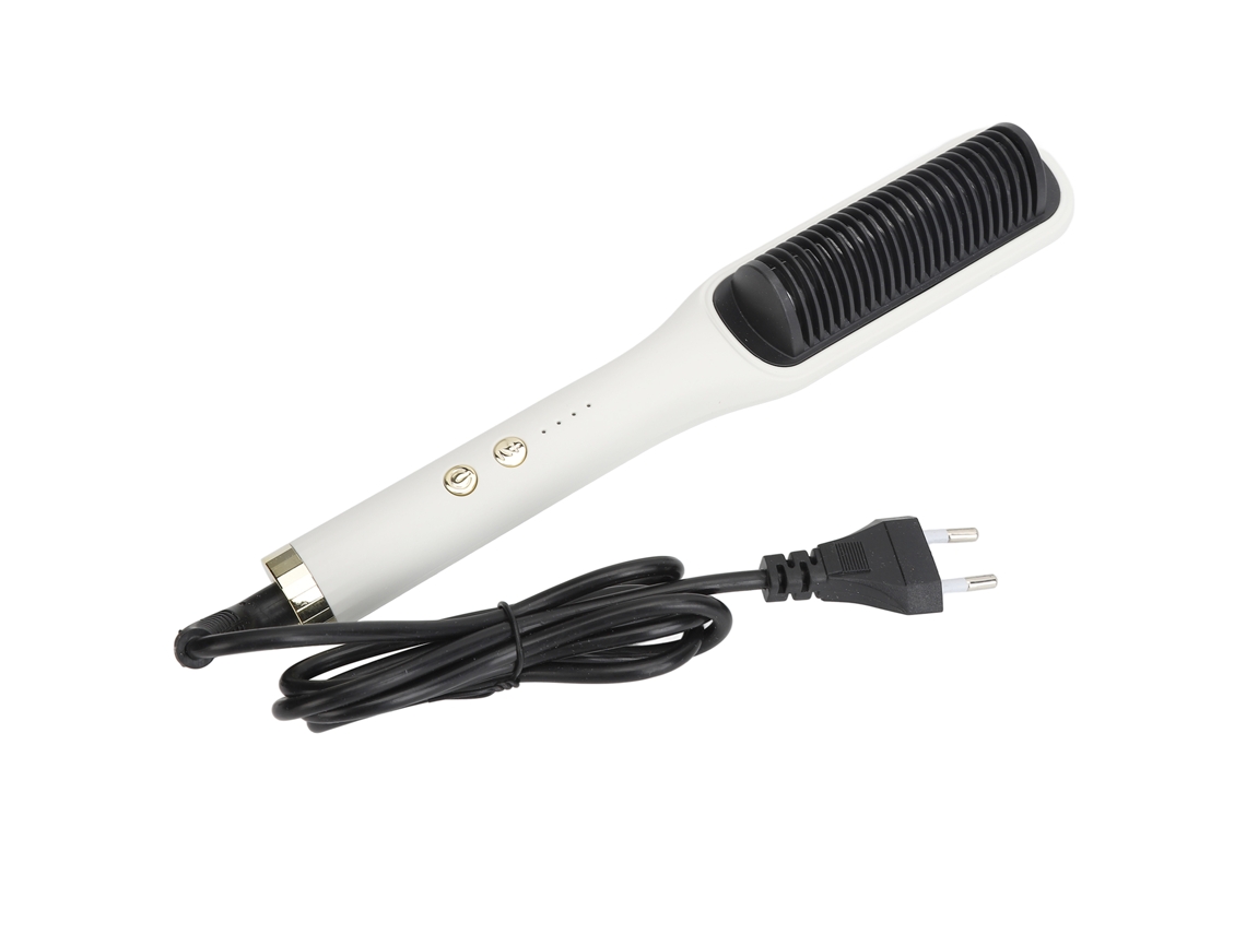 2026-pincel Alisador Eléctrico De Cabelo Com Aquecimento Rápido Ajustável, Ondulador Duplo, 110-240v, Plugue Eu Para Salão E Lar
