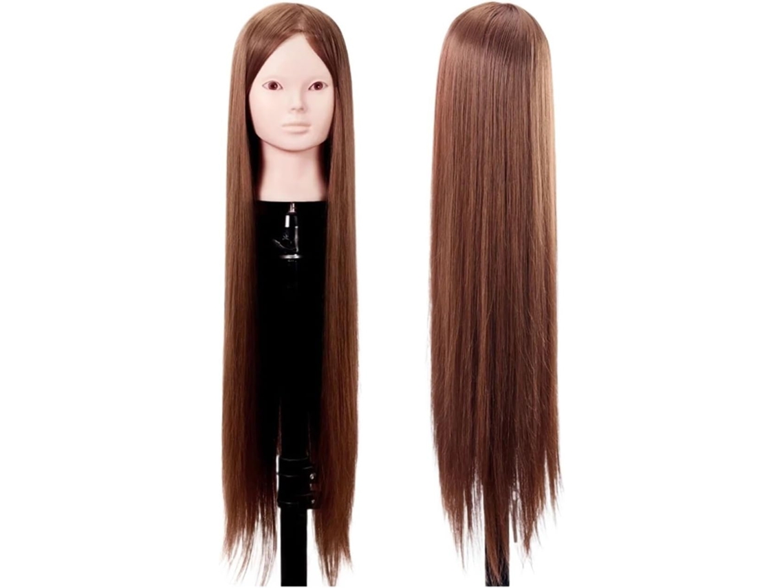 Cabeza De Maniquí Profesional De 30 Pulgadas De Alta Temperatura Para Peinado, Maquillaje, Capacitación Y