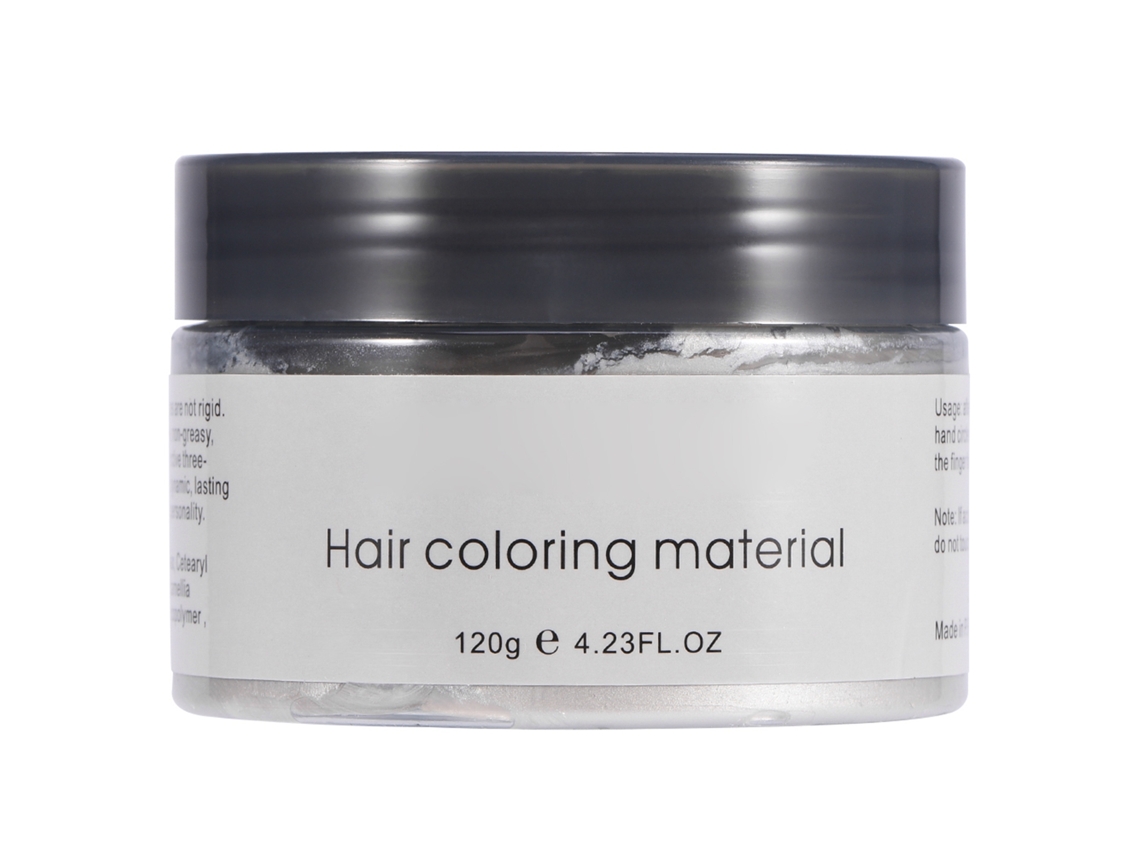 Crema De Coloración Capilar Desechable Unisex 120g Para Peinado, Arcilla De Tinte Blanco