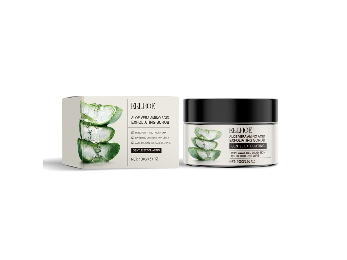 Gel limpiador exfoliante con aloe y aminoácidos.