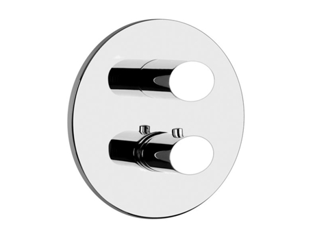 GESSI Ovale, juego listo para montar, para termostato oculto, con cartucho desviador de 3 vías, salida separada, para cuerpo oculto, con válvulas de