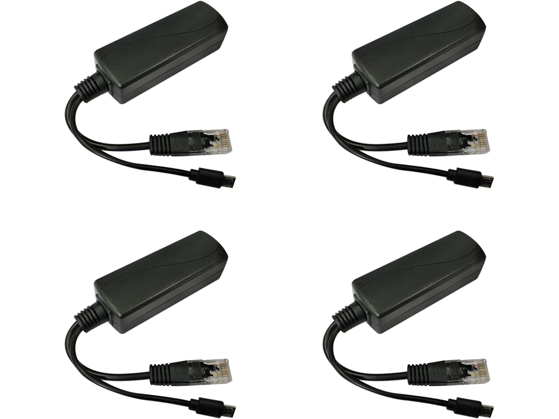 Divisor Poe Micro-usb 4x De 48v A 5v 2a / 3a Fuente De Alimentación Mini Usb
