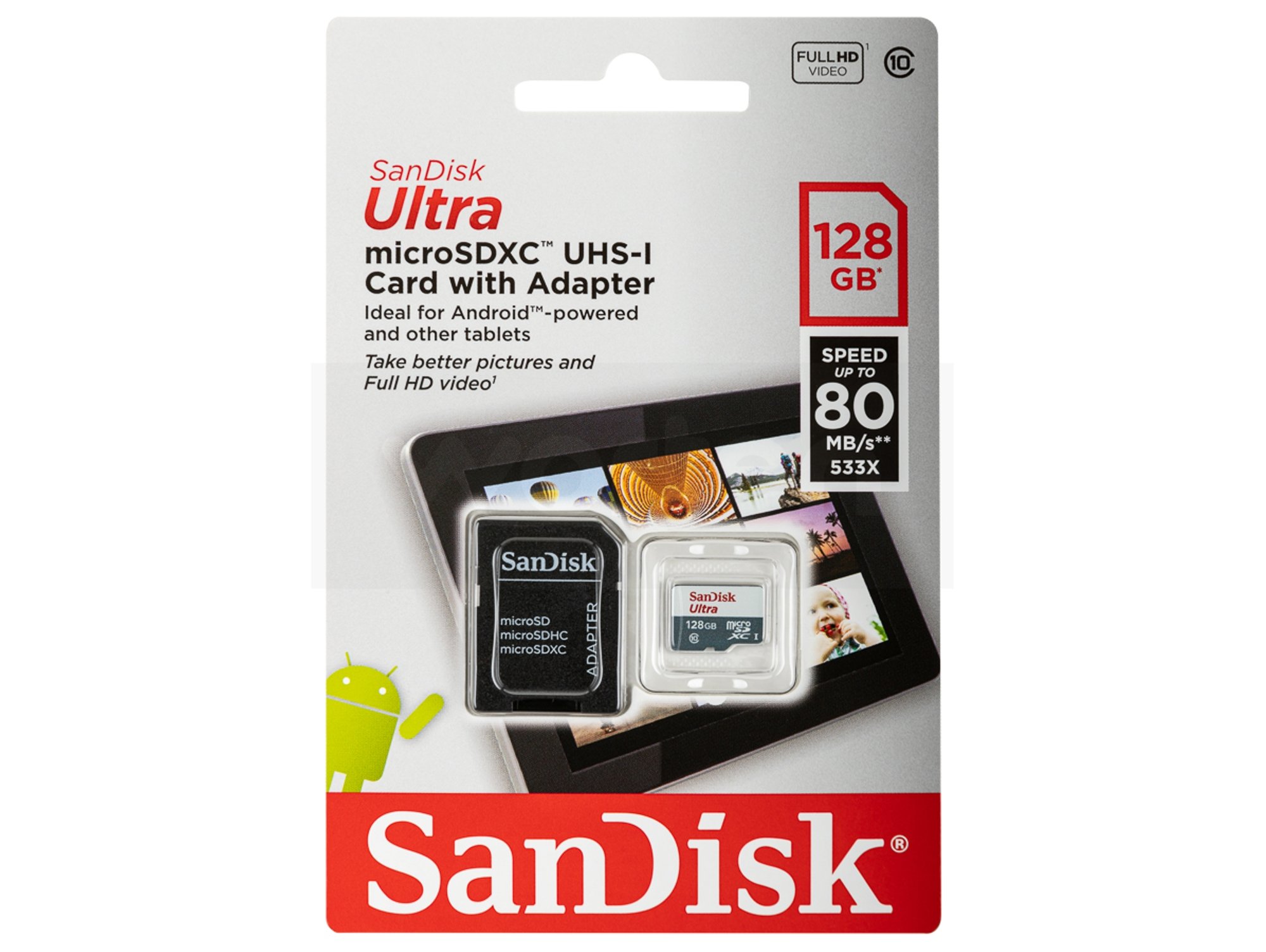 Vivienda Negociar Hacer las tareas domésticas Tarjeta de Memoria Micro SDXC SANDISK Ultra 128 GB + SD Adapter Class 10