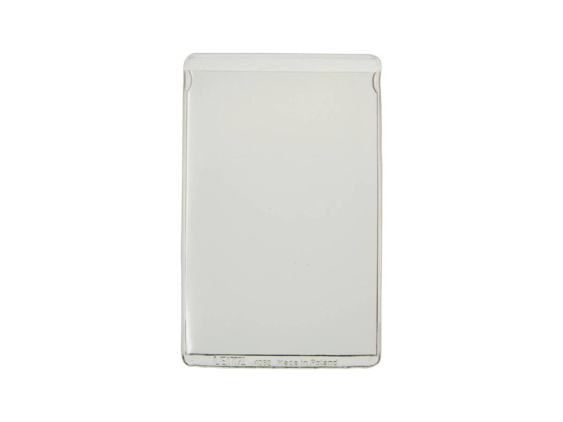 Portatarjetas Leitz, 54 x 86 mm, PVC texturizado, 0,20 mm de abertura en la parte superior, película suave, para tarjetas de crédito, 25 unidades, Esselte Leitz (4062 00 00)