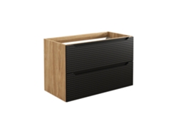 Armario Bajo Lavabos FURNLUX Luxor (Negro, Madera Contrachapada - 90X46X57 Cm)