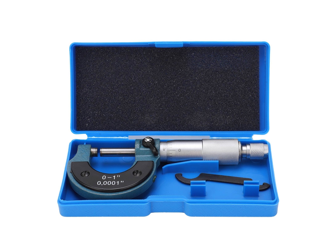 Micrómetro de diámetro exterior Sistema inglés 0-25 mm/0-1 pulg 0,0001 pulg Herramienta de medición