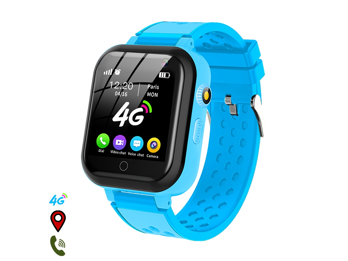 Smartwatch T16 4G con localizador GPS, wifi y control de peso. Videoconferencias, microchat y botón SOS.