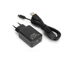 Adaptador de corriente CA 5 V/3 A tipo C con botón para Raspberry Pi 4b (luz dorada)