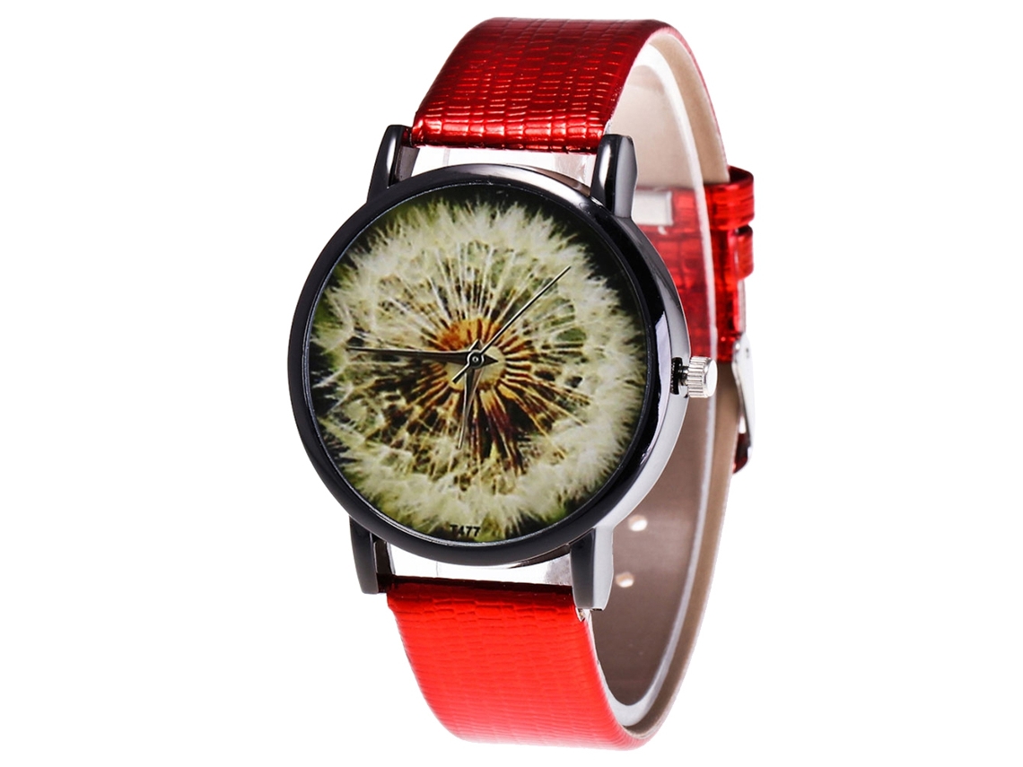 Reloj De Pulsera Unisex De Moda Con Correa De Cuero Pu, Dial Redondo, Cuarzo