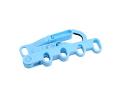 KOFIHETY Perchero Plástico Plegable con 5 Agujeros para Secado - Accesorio para Hogar (Azul)
