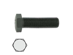 Tornillo cabeza hexagonal din 931 calidad 8.8 negro largo 45mm metrica m-8 DUVER