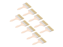 10 Cepillos De Lana Artificial Con Mango Ergonómico De Madera Para Pintar, Quitar Manchas Y Limpiar.
