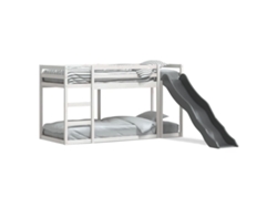 Litera con tobogán y escalera 90x190 cm Pino macizo blanco Dkd Home Decor