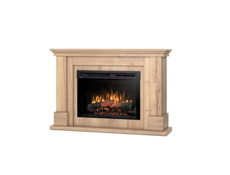 Chimenea eléctrica LED autoportante LUENA 26' Roble claro 120 x 82 x 31 OUTINFIRE