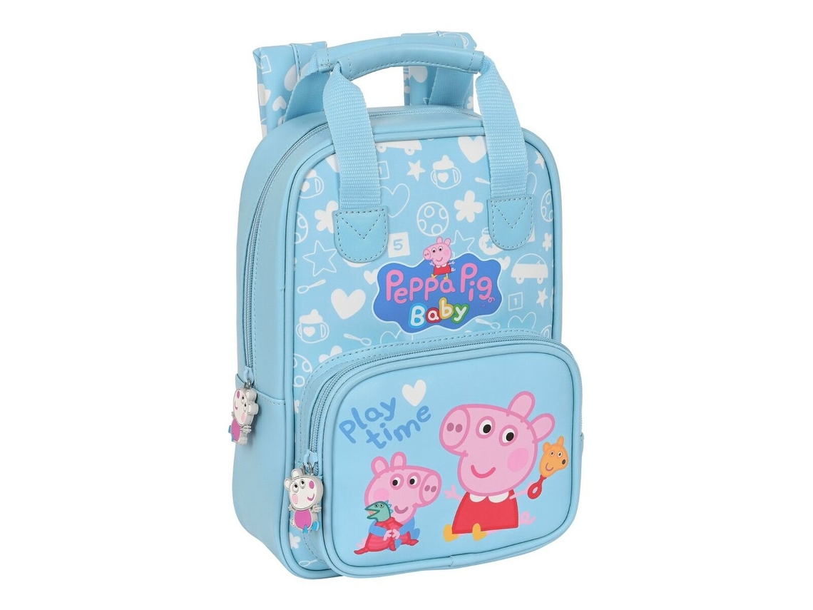Mochila Infantil Peppa Pig Luz Azul Bebé 20 x 28 x 8 cm