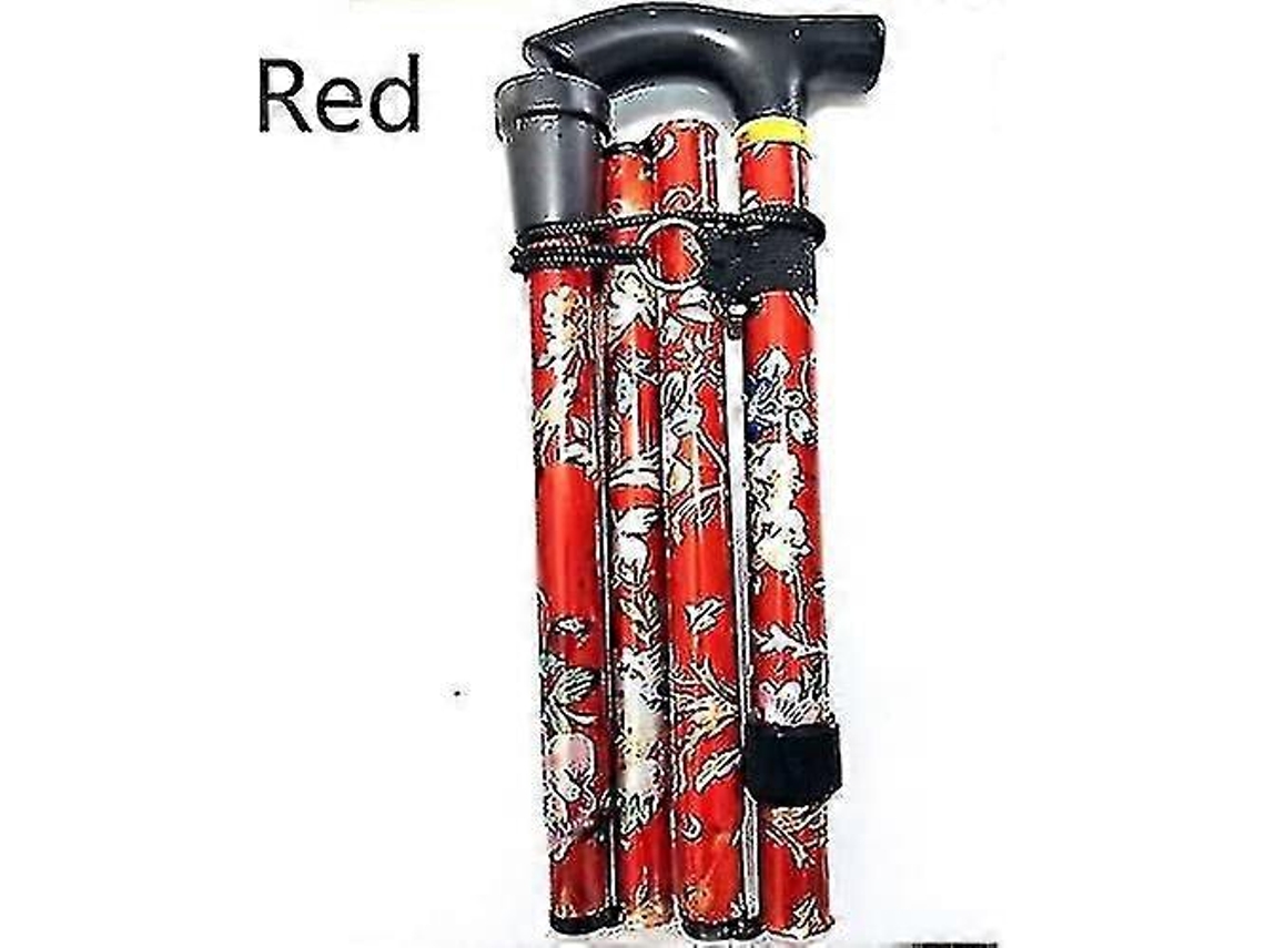 Bastón deslizante de aluminio con diseño floral para senderismo, acampada y como ayuda protectora para la movilidad.