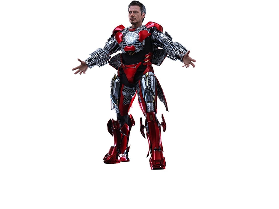 Figura Hot Toys MMS718B - Marvel Comics - Iron Man - Tony Stark Mark 7 Suit Up Version Bonus Accessory