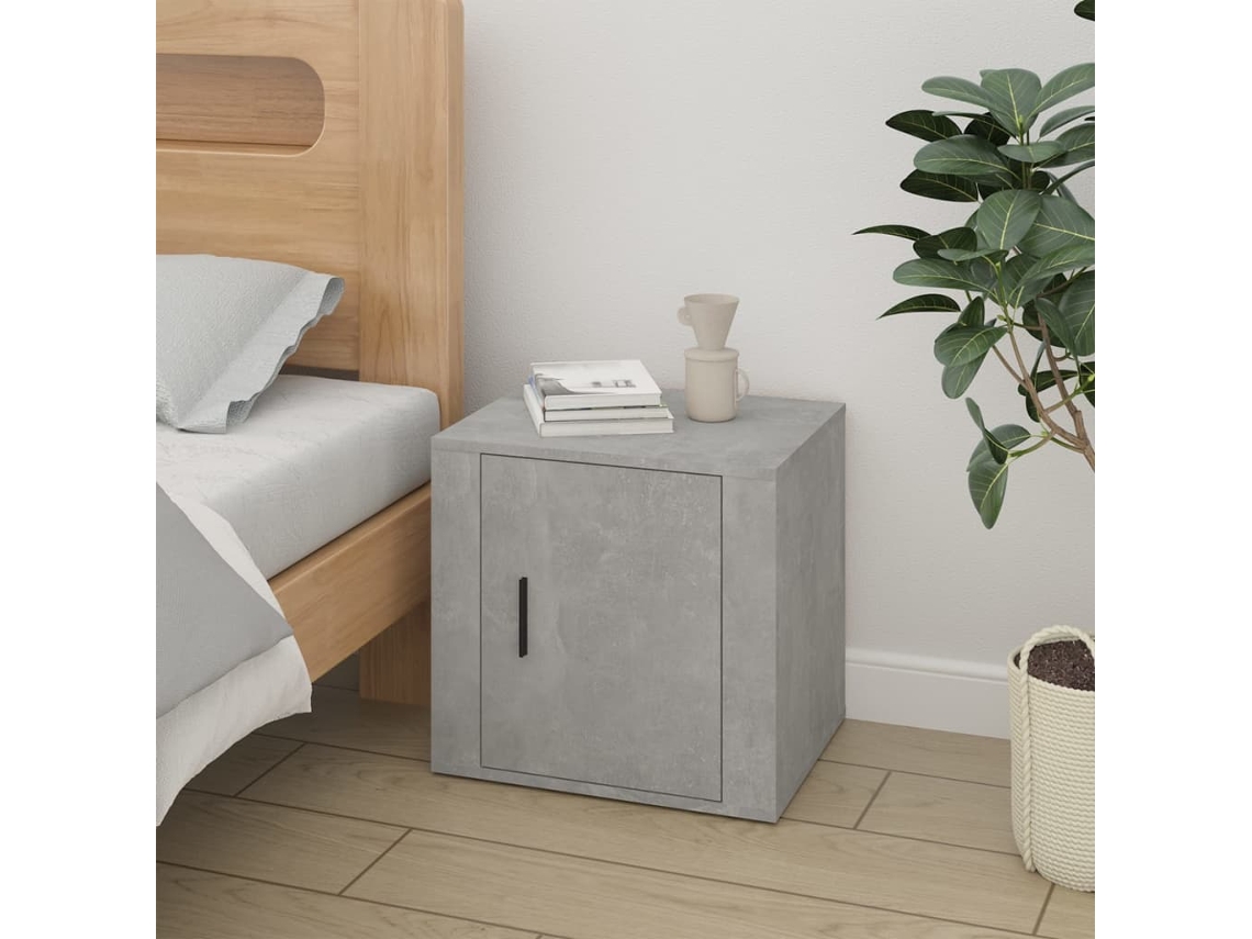 Mesita de Noche 50X39X47 Cm Gris Cemento