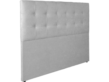 Cabecero DHOME Capitoné (Gris - Tela y Polipiel - 105 x 8 x 120 cm)