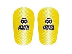 Espinilleras de fútbol mini deportivas para niños y adultos talla M 10x6 cm amarillo Oxum