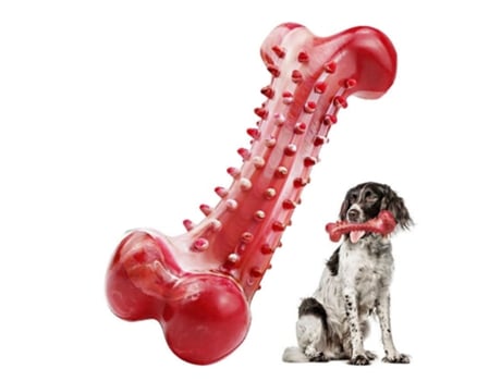Hueso masticable de goma realista para mascotas - Multicolor