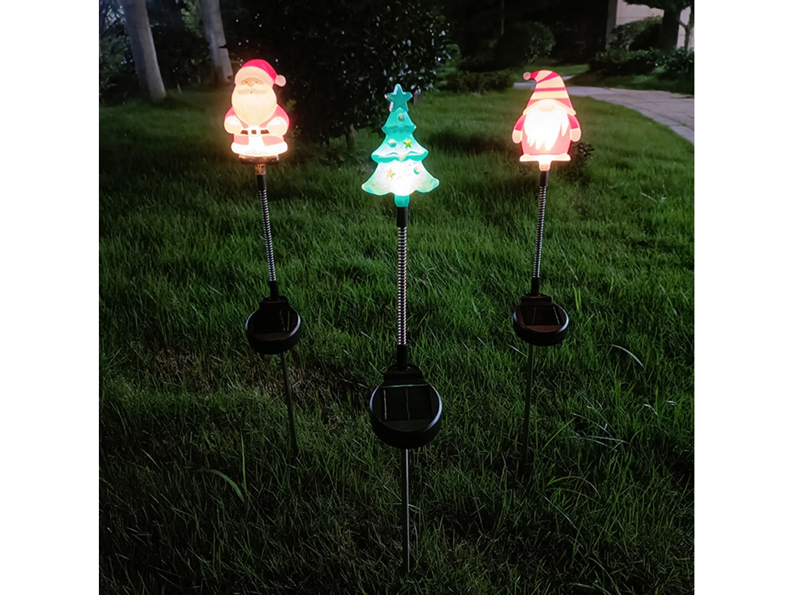 2026-lámpara Colgante Solar Navideña Para Jardín Exterior, Decoración De Navidad Con Papá Noel, Enano Y Árbol, Ip65 Impermeable