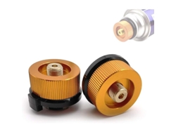 Adaptador De Gas Para Hornillo De Camping (2 Unidades) - Convertidor Para Bombonas De Gas Largas Y Planas - Resistente Al Fuego