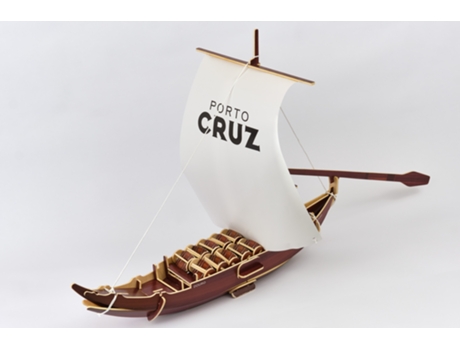 Puzzle 3D TRADEPORTUGAL de madera- Barco Rabelo (Edad Mínima Recomendada: 10 años - 90 Piezas)