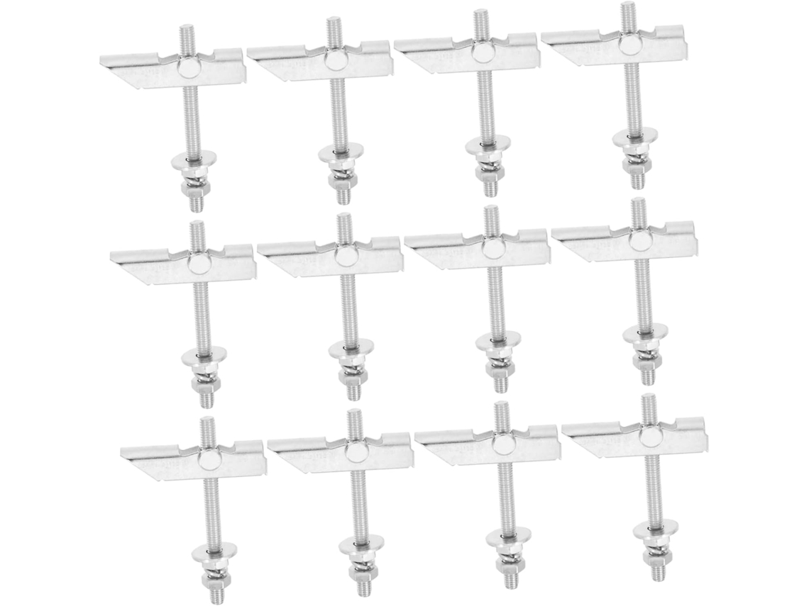 Juego de 12 piezas de tornillos, anclajes, tuercas, tubos, tacos de expansión y tuercas de mariposa para montaje en pared. SFUSHOS