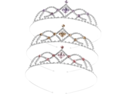 Diadema De Corona De Cristal Con Diamantes De Imitación Brillantes De 3 Piezas Para Niñas, Accesorios Para Cumpleaños Y Fiestas.