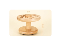 Estante Giratorio De Madera De Caucho Para Almacenar Tijeras Y Peines De Peluquería, Organizador Multiusos Para Salón O Hogar